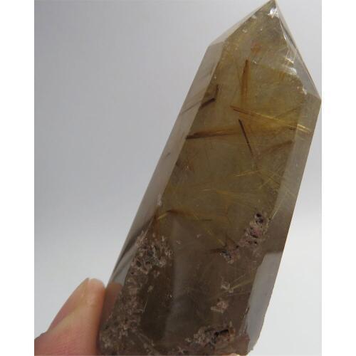 85g New Natural Golden Yellow Quartz Crystal Wand Reiki Healing Fortune Power Stone Mineral Specimen Crystal Stone