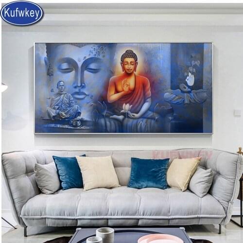 Large Size Buddha icons Custom own foto 5D DIY diamond painting Full Square Round Drill China style mosaic diamond embroidery 3d