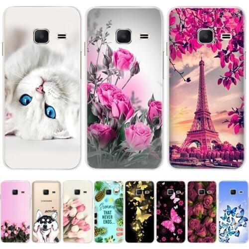 Phone Case For Samsung J1 Mini J105 J105H Samsung Galaxy J1 2016 J120 J120F SM-J120F Cover Coque bumper Silicone TPU Flower Case