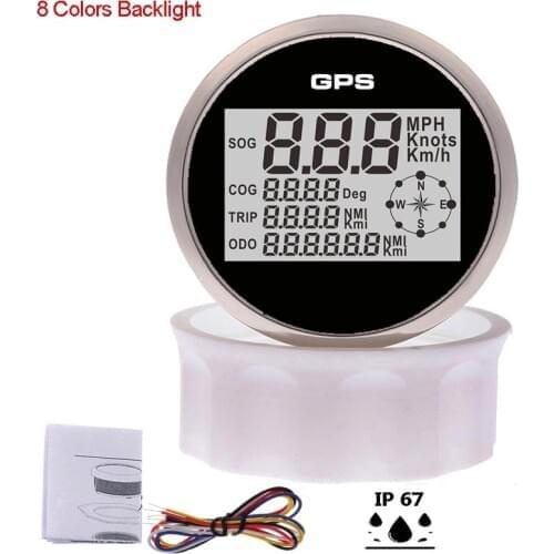 85mm Boat Car Digital GPS Speedometer Odometer Counter Meter 0-999 knots 12V/24V Yacht For Marine Motorcycle Speed Gauge