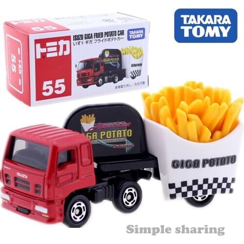 Takara Tomy Tomica No.55 Isuzu GIGA Fried Potato Truck Car Hot Pop Kids Toys Motor Vehicle Diecast Metal Model New