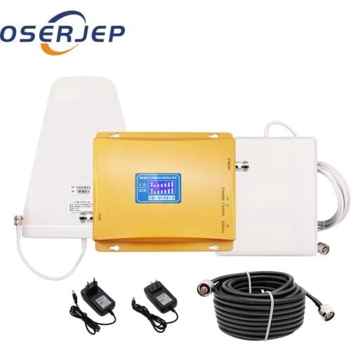 1800 / 2100M Hz dual-frequency signal amplifier + 800-2500Mhz LPDA outdoor antenna/panel indoor antenna