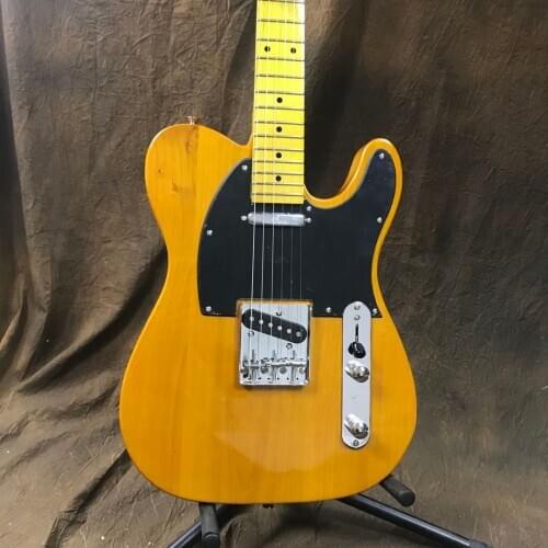 Alder Wood Body Guitar Tele Version Yellow Model Product High Quality Free Shipping