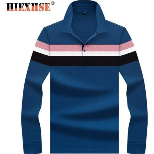 HIEXHSE Long Sleeve Polos For Men
