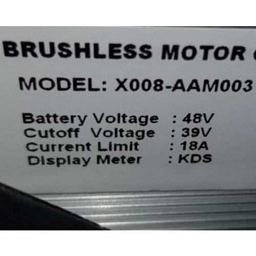 BRUSHLESS MOTOR CONTROLLER 48V/39V 18A KDS 759 -AAM001（X008-AAM003） Electric Bicycle Accessories