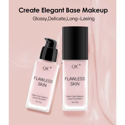 30ml Makeup Matte Press Type Liquid Foundation Concealer, Moisturizing, Oil Control, Clear, Whitening and Repairing Foundation