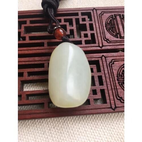 Natural A hetian jade double Hand-Carved jade pendant jade necklace men pendants jewelry