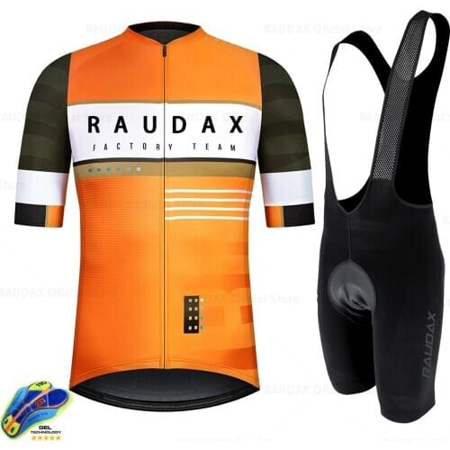 Lets Raudax 2020 Summer Cycling Jersey Set Breathable MTB Cycling Clothing Mountain Bike Wear Clothes Maillot Ropa Ciclismo Men