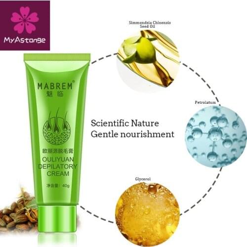 MABREM Hair Removal Cream Painless Hair Remover For Armpit Legs and Arms Skin Care Body Care Depilatory Cream 40g For Men Women