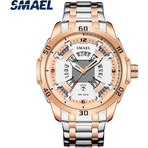 Mens Fashion Casual Quartz Movement Watch, Waterproof Automatic Update Date, LED Luminous Pointer Display Dial