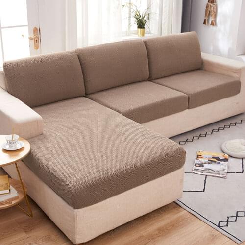 Plush Sofa Seat Covers Non-Slip For Living Room Elastic Cushion Covers Slipcover Pets Kids Furniture Protector Couch Cover