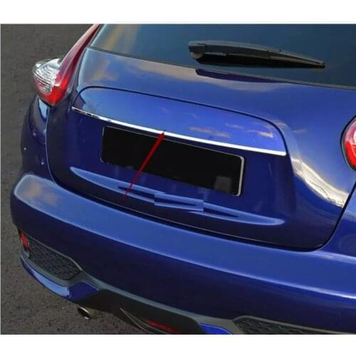 Tail Gate Cover Trim FOR Nissan JUKE 2011-2017 Chrome Rear upper Trunk Door Edge Tailgate Strip Garnish Styling 2014 2015 2016
