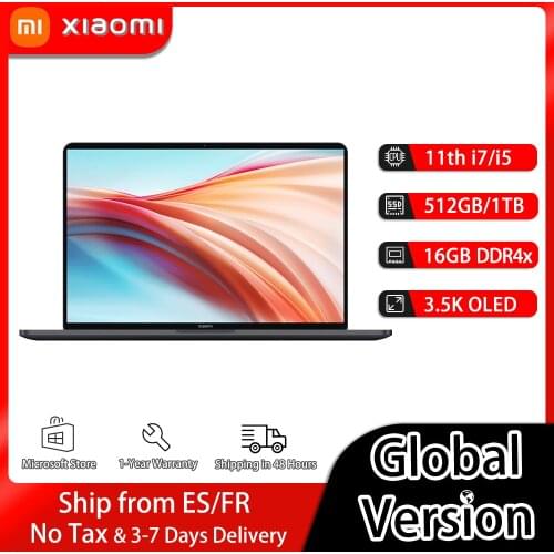 New Xiaomi Mi Laptop Pro X 15 i7-11370H/i5-11300H 32GB/16GB RAM 1TB/512GB ROM RTX 3050 Ti 3.5K E4 OLED Screen Game Notebook PC