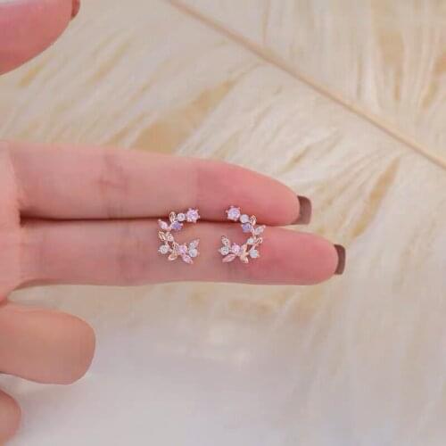 New girl heart INS is super immortal Korea temperament web celebrity prevent allergy small eardrop short money is acted the role