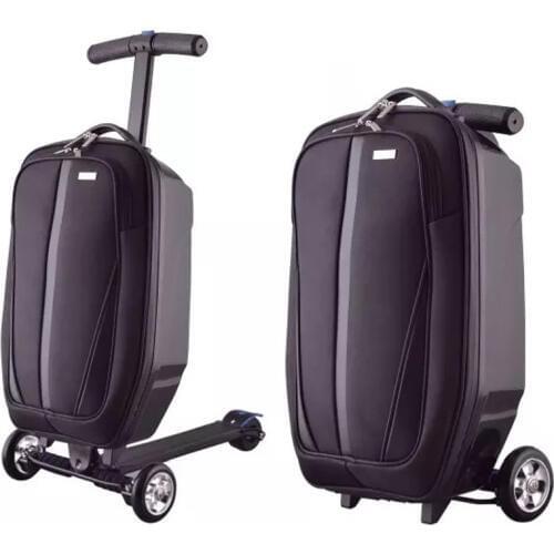 New Men Fashion skateboard Trolley Suitcase Travel bag on wheels,Women Rolling Luggage bag ,Student multi-purpose brand suitcase