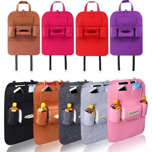 Auto Car Backseat Organizer Car-Styling Holder Felt Covers Versatile Multi-Pocket Seat Wool Felt Storage Container Hanging Box