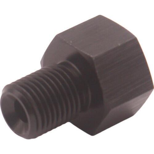 1/8" NPT Female To M10x1.0 Male Reducer Oil Pressure Gauge Adapter Black