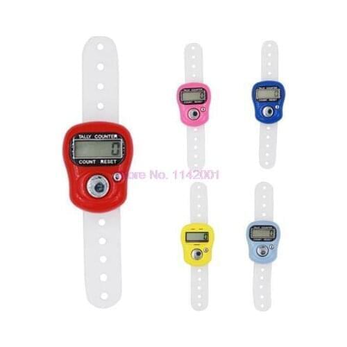 Portable Electronic Digital Counter Mini LCD Hand Held Finger Ring Tally Counter Stitch Marker Plastic Row Counter