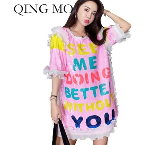 Женские летние футболки QING MO China At AliExpress