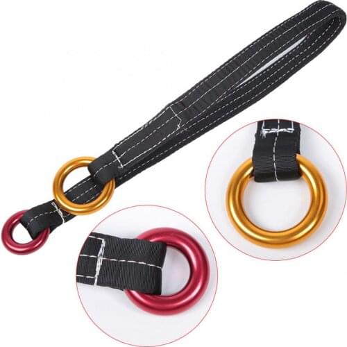 120CM Outdoor Climbing Tree Rescue Wire Lanyard with Two Hanging Rings for On-tree Garden Work For Outdoor Climbing Accessory