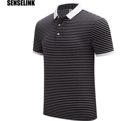 Men Polo Shirt Casual Fashion 2021 New High Quality Business Spring Summer Striped Short Sleeve Men Short Sleeve Polo Shirt