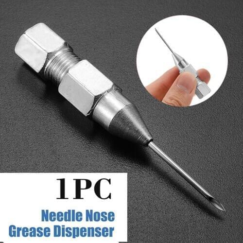 Stainless Steel Grease Dispenser Syringe Needle Tip 8mm Diameter Needle Nose Grease Tool Dispenser Nozzle Adaptor