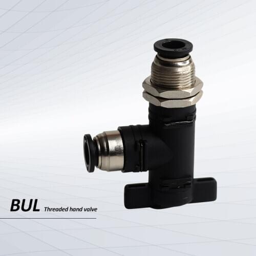 BUL Manual valve switch quick connector tracheal quick insert hand valve BUL4-01 BUL6-02 mini ball valve