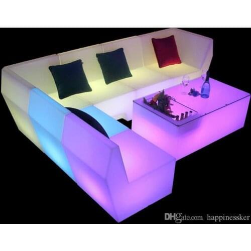 LED light sofa coffee table combination bar club KTV room card seat table and chair creative personality furniture counter chair