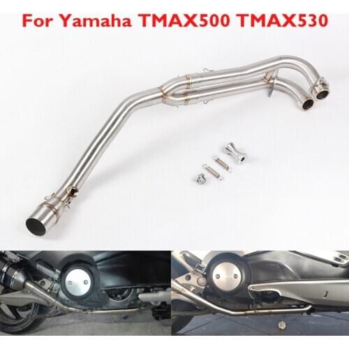 Motorcycle Slip on 51mm Exhaust Pipe System Front Header Link Tube Modified Link Pipe for Yamaha TMAX500 TMAX530
