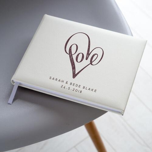 Unique White Wedding Guest Book Alternative Wedding Guestbook Custom ANY Text ANY Language Photo Album Wedding Guestbook Album