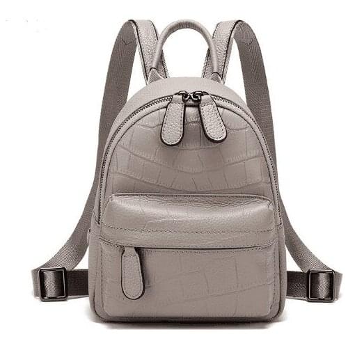 Genuine Leather Small Size Women Backpack School Bag High Quality