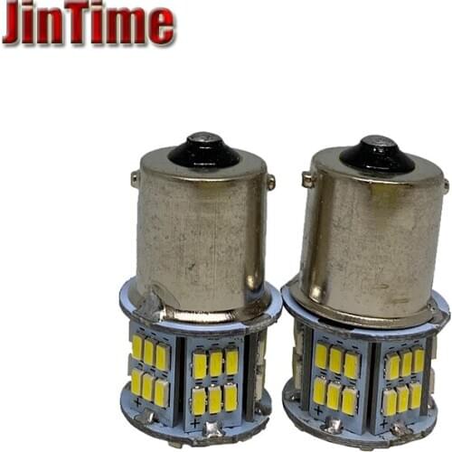 1pcs S25 54 SMD 1206 DC 12V 1156 BA15S P21W 1157 BAY15D 3014 54SMD Car LED Auto Brake Lamp Turn Signal Lights White Red Fog Lamp