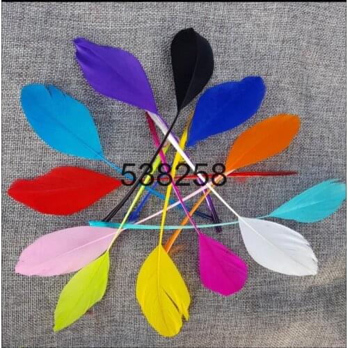15-20cm stripped goose feather plumes for wedding hat headwear accessories craft making