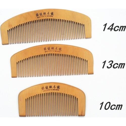 2021 Anti Hair Loss Comb Hair Health Care Natural Peach Wood Comb Close Teeth Anti-Static Head Massage Tool