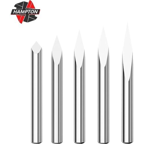 4/6mm Shank 3D Milling Cutter 3 Edge Pyramid Engraving Bits 20/30/40/45/60/90 Degrees Tip 0.1-0.3mm Carving Bit CNC Router Bit