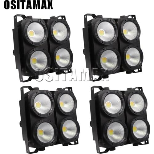 4pcs 100w*4 Eyes Audience Blinder Light COB LED 4x100w Matrix Wash Light Warm/Cool White Stage Strobe Effect Blinder Lighting