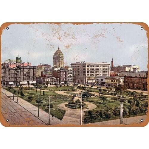 897 Union Square San Family Cafe Bar Bar Manhole Wall New Year Christmas Easter 12X12 inch