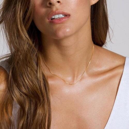 Stainless steel men and women Cuban chain chain necklace new retro personality simple trend jewelry holiday gift