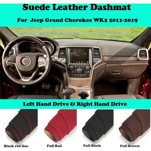 For Jeep Grand Cherokee WK2 2011-2019 Suede Leather Dashmat Dashboard Cover Pad Dash Mat Car-Styling Carpet Accessories LHD RHD