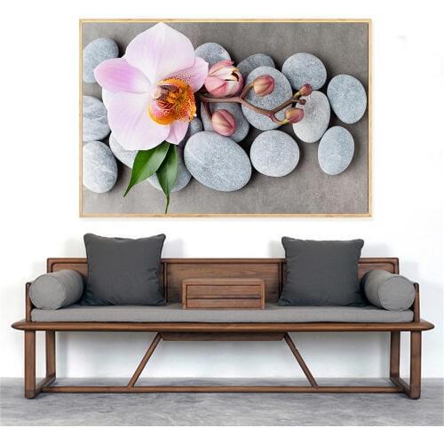 Home Decoration Modern Wall Art Stone Flower Sandbeach Oil Painting HD Picture Print on Canvas for Living room Art Painting
