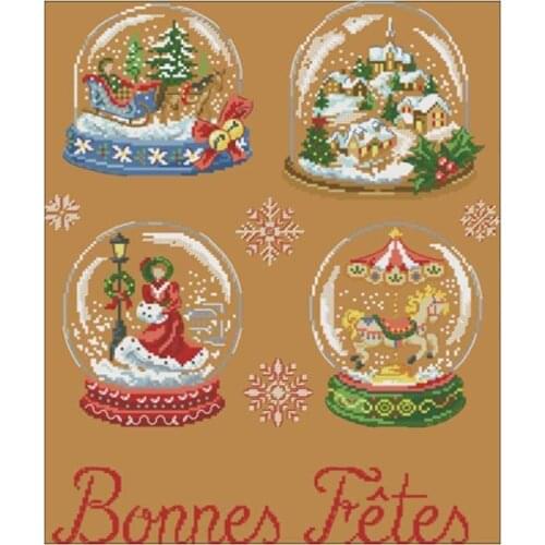 Crystal ball cartoon patterns counted 11CT 14CT 18CT DIY Cross Stitch Sets Chinese Cross-stitch Kits Embroidery Needlework