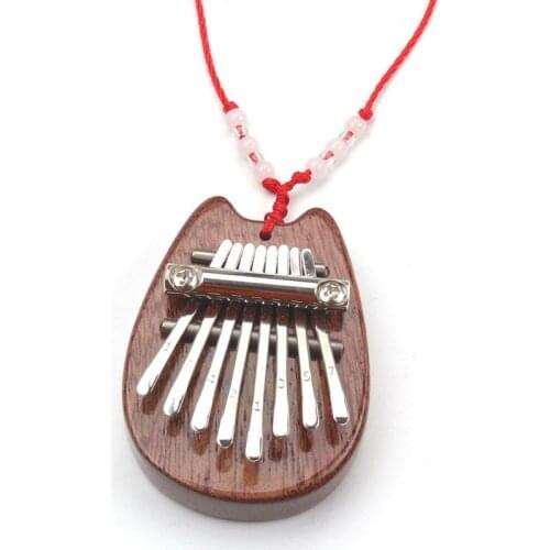 Kalimba 8 Key Portable Thumb Finger Piano Mahogany Musical Instruments Mbira For Child Beginner Kalimba With Hammer Sticker Kit