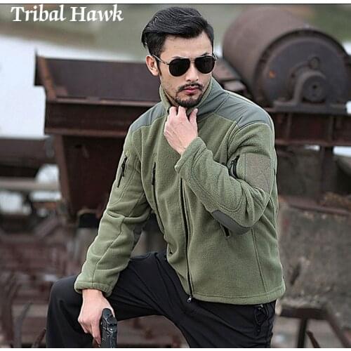 Military Tactical Jacket Men Army SWAT Fleece Jacket Coat Hunt Clothes Winter Thicken Polar Outerwear Thermal Black Jacket