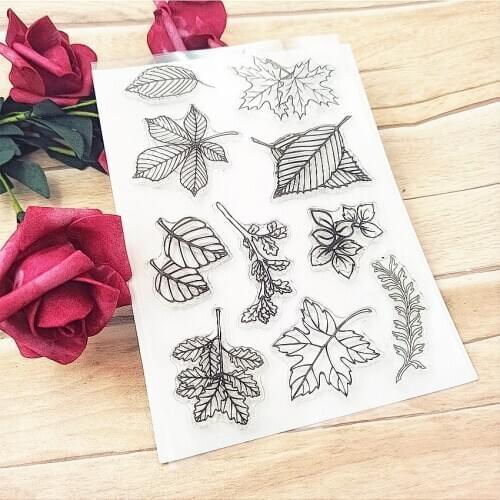 Hot selling Leaves transparent clear stamp / silicone seal roller stamp DIY scrapbook album / card production