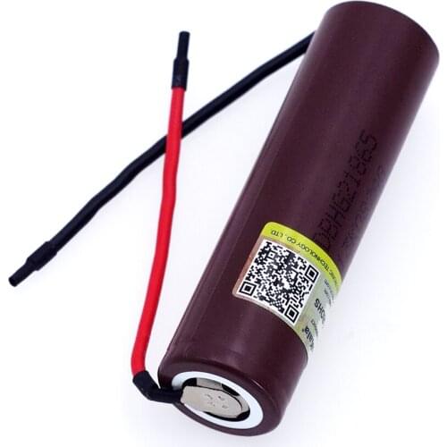 Liitokala new HG2 18650 3000mAh Rechargeable battery 18650HG2 3.6V discharge 20A, dedicated batteries+DIY Silica gel Cable
