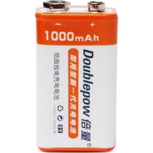 1pcs/lot 9V 1000mAh Li-ion Rechargeable Battery 9 Volt LSD Lithium Recargable Bateria with 1200 Cycle