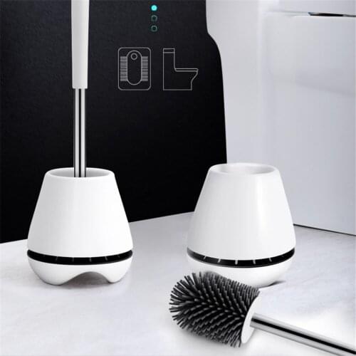 Toilet Brush Holder Sets Household Floor-Standing Flexible Soft Toilet Brush Tools for Hotel Bathroom WC Cleaning Accessories