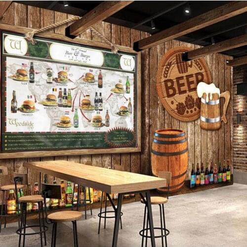 Custom retro nostalgia personalized brick wall wallpaper 3d wind industry large mural theme restaurant bar cafe wallpaper studio