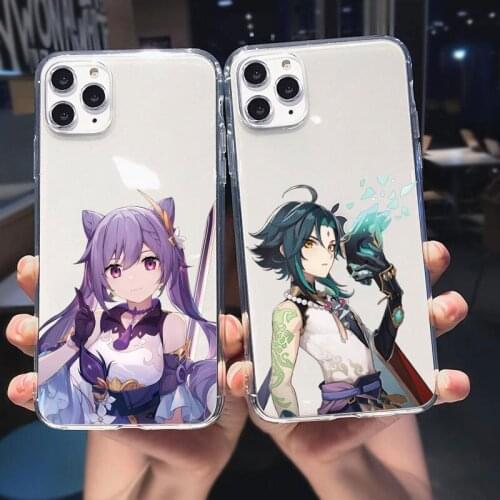Hot Game Genshin Impact Cartoon character Soft Silicone Phone Case Cover For iPhone 12 Pro Max 11 Pro Max X XS XR 12 mini Cover