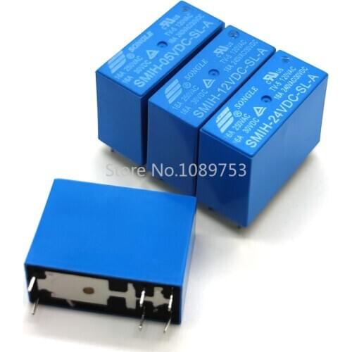 2PCS Relay SMIH-05VDC-SL-A SMIH-12VDC-SL-A SMIH-24VDC-SL-A 05V 12V 24V 250V 16A 8Pin